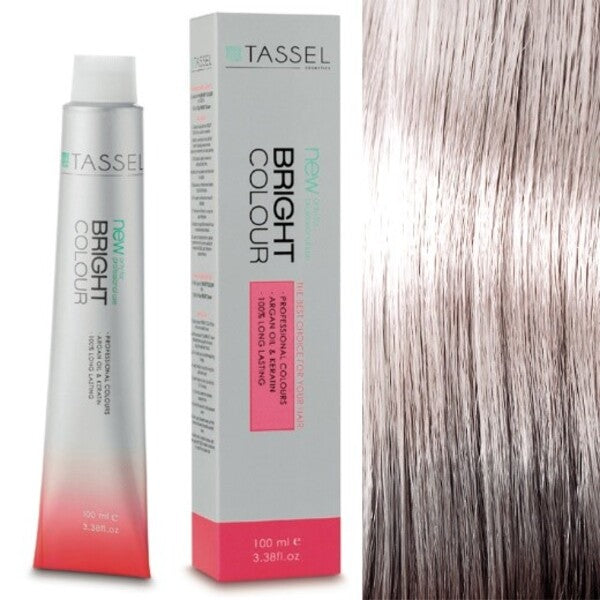 Tinte con Aceite de Argán y Queratina 100 ml - Tassel : 12.96 Rubio súper aclarante ceniza violeta - 1