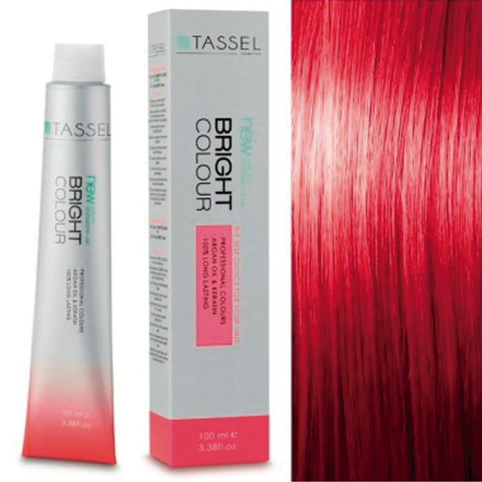 Tinte con Aceite de Argán y Queratina 100 ml - Tassel : 7.62 Rubio Medio Cereza - 1