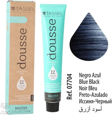Tinte Dousse Sin Amoniaco - 29 Tonos Diferentes - 100 ml - Tassel - Tassel : 1.1 Negro Azulado - 1