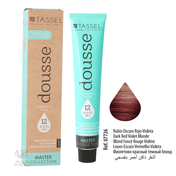 Tinte Dousse Sin Amoniaco - 29 Tonos Diferentes - 100 ml - Tassel - Tassel : 6.56 - RUBIO OSC ROJO VIOLETA - 1