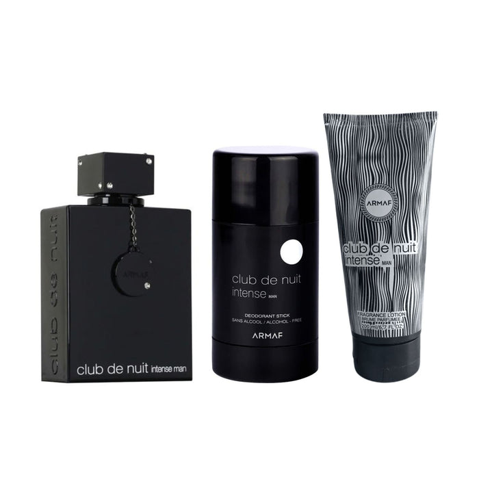 3pc Gift Set  Club de Nuit Intense M105 ml Edp 75g Deo Stick 100 ml Bodylotion - Armaf - 1