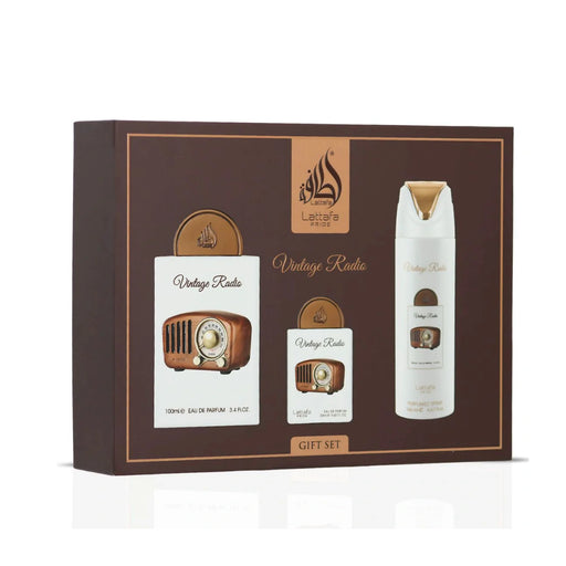 Pride Gift Set Vintage Radio - Lattafa - 1