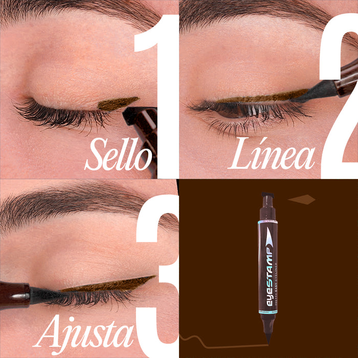 Delineador de Ojos + Sello Eyeliner Eyestamp Brown - Marrón - Trending Pro - 6