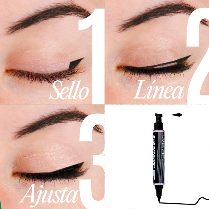 Delineador de Ojos + Sello Eyeliner  Eyestamp Black - Small - Trending Pro - 6