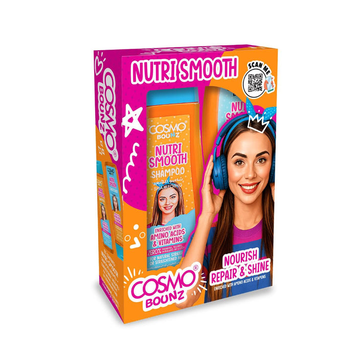 Bounz 2pcs Shampoo and  Conditioner Nutri Smooth 400ml - Cosmo - 1