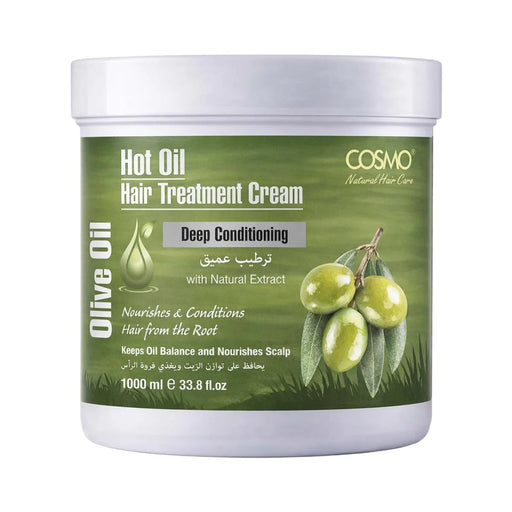 Hair Care Hot Oil Hair Treatment Cream Olive Oil 1000ml - Cosmo - 1