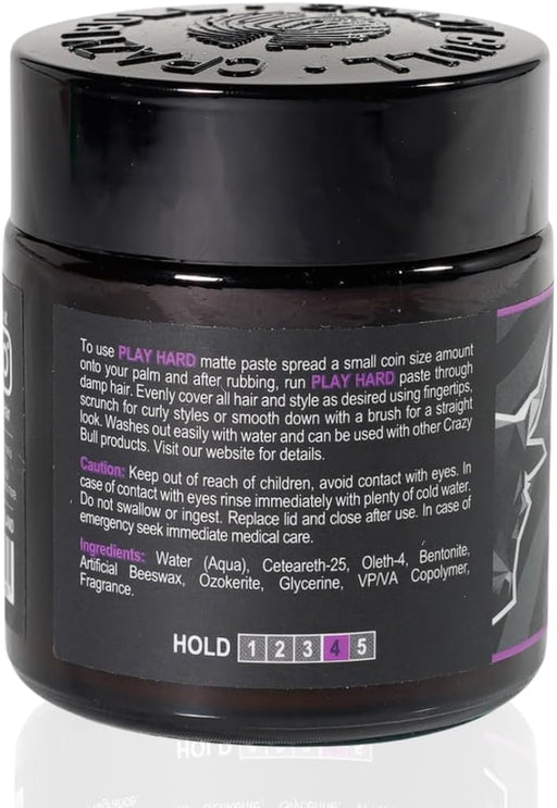 Play Hard Matte Paste 100ml - Crazy Bull - 2