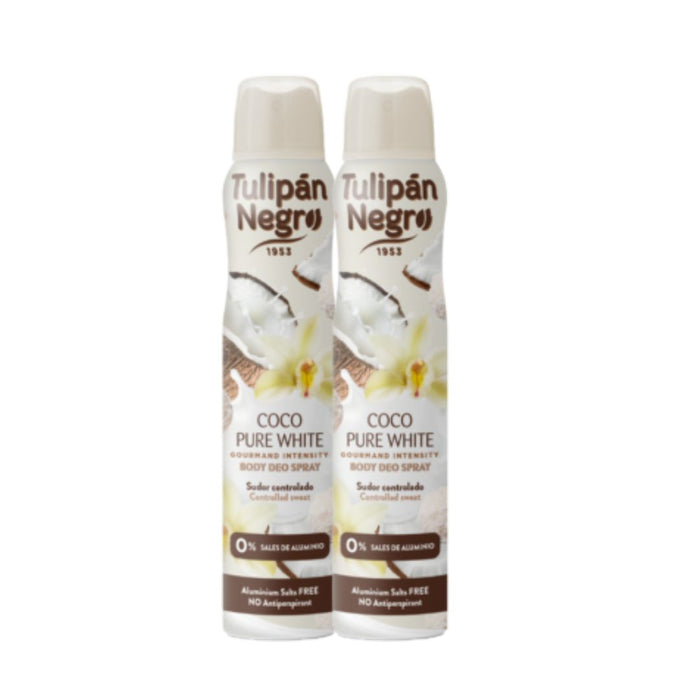 Pack Ahorro Body Desodorante Spray Coco Pure white 2 x 200ml - Tulipan Negro - 1