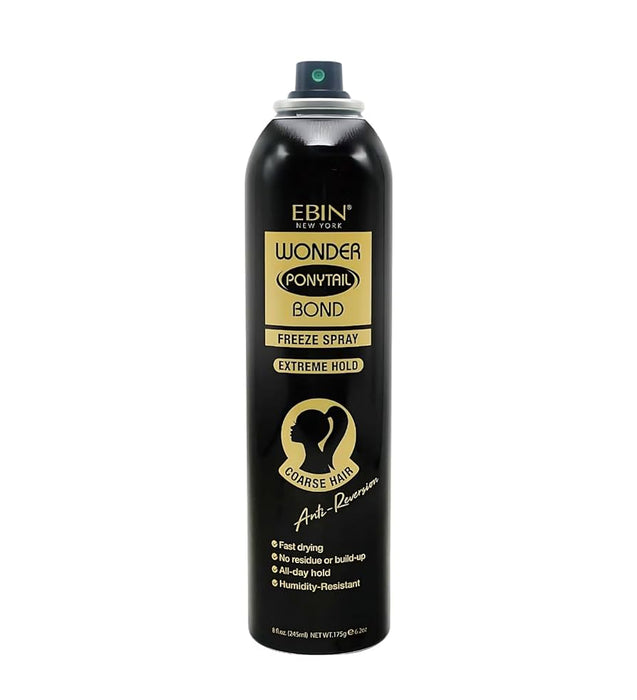 Spray Fijador Wonder Ponytail Bond Freeze 245ml - Ebin New York : Extreme Hold - Coarse Hair - 1