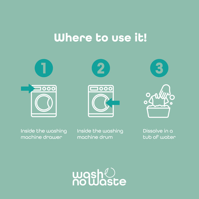 Detergente en tiras Biodegradable - Pack de 3 - Lavanda, Brisa Oceánica y Sin Fragancia - Wash No Waste - 6