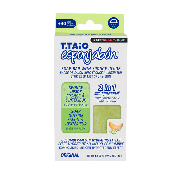 EsponJabón – Esponja + Jabón 2 en 1 – 120 gramos - T.taio : Pepino - 2