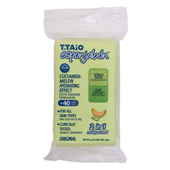 EsponJabón – Esponja + Jabón 2 en 1 – 120 gramos - T.taio : Pepino - 1