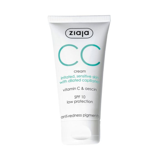 Cc Cream Correctora Pieles Irritadas y Sensibles Spf 10 - Antienrojecimiento 50 ml - Ziaja - 1