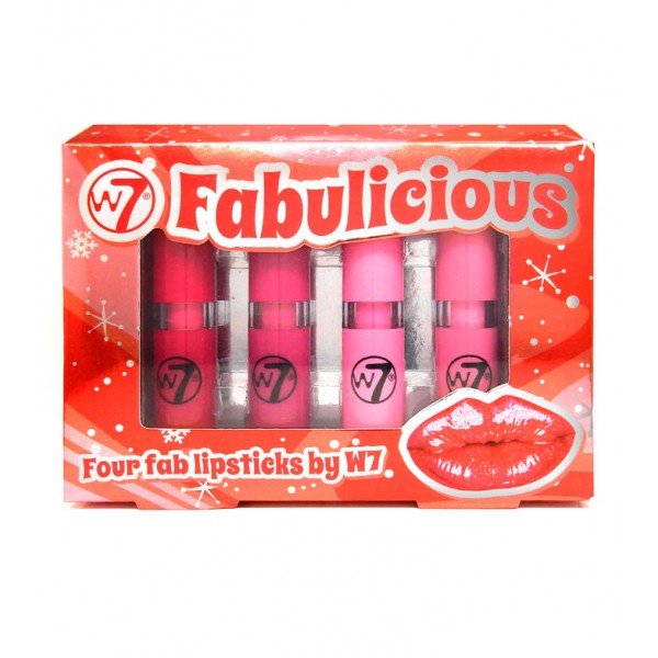 Fabulicious Pack de Mini Labiales: Set 4 Productos - W7 - 1