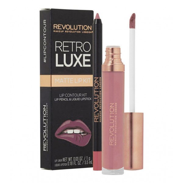 Retro Luxe Matte Lip Kit - Make Up Revolution: Grandee - 3
