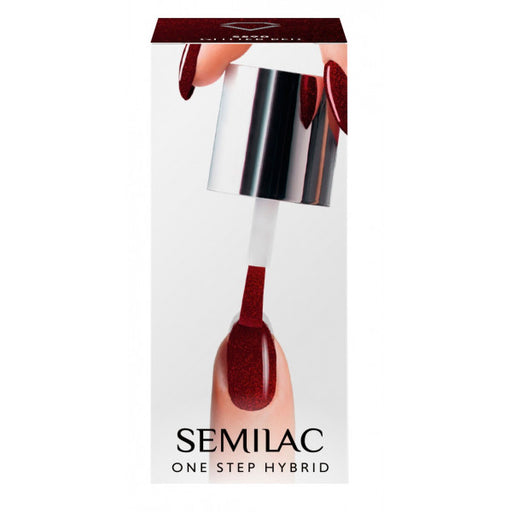 Esmalte Semipermanente One Step - Semilac: S590 Glitter Red - 1