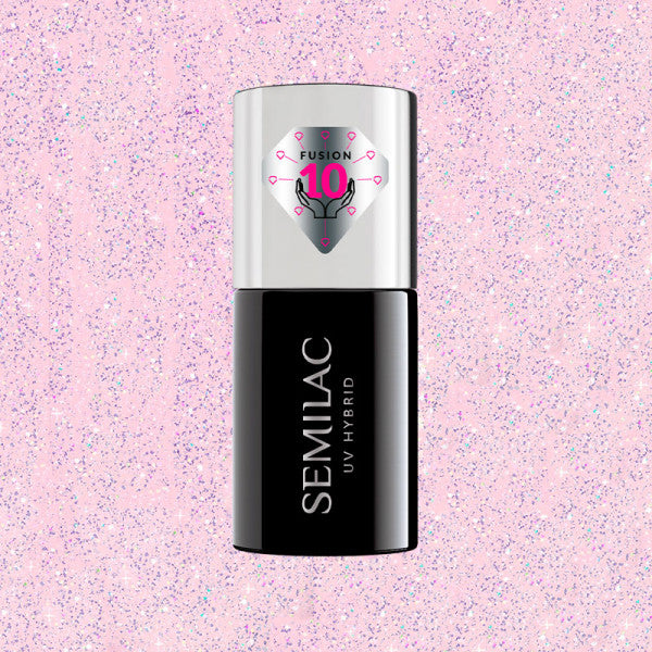 Esmalte Semipermanente Extend Care 5en1 - Semilac: 806 Glitter Delicate Pink - 3