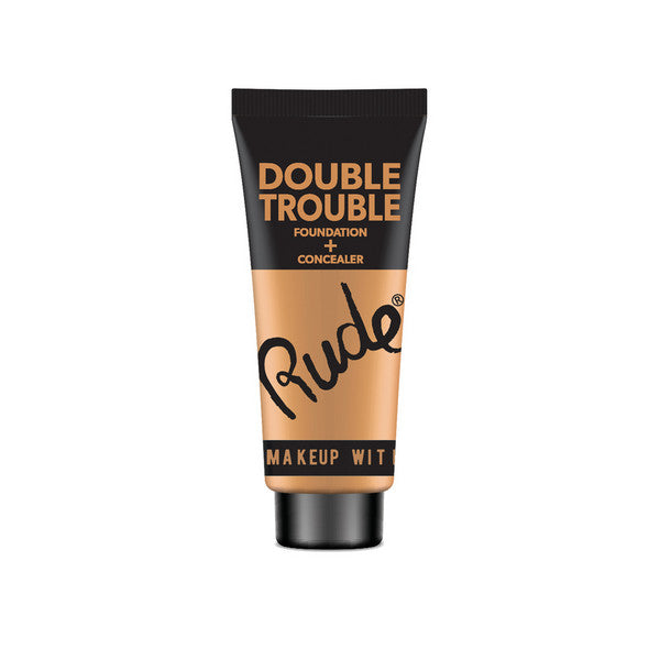 Double Trouble Base de Maquillaje y Corrector - Rude: Tan - 1