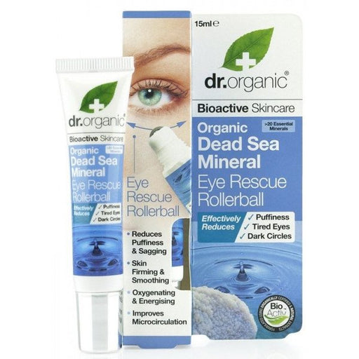 Dead Sea Minerals Eye Rescue Rollerball - Dr Organic - 1