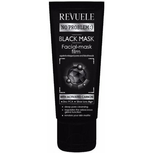 Mascarilla Facial Black Mask Peel off Activated Carbon - Revuele: 80 ml - 2