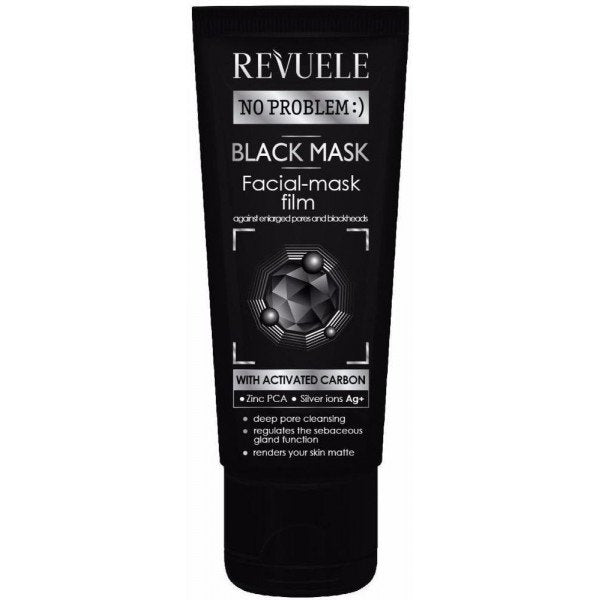 Mascarilla Facial Black Mask Peel off Activated Carbon - Revuele: 80 ml - 2