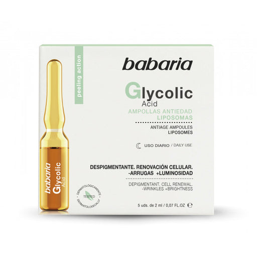 Tratamiento Ampollas ácido Glicólico: 5 Ampollas - Babaria - 1