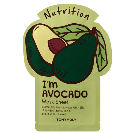 I'm Avocado Mask Sheet Nutrition Mascarilla Facial: 21 Grs - Tony Moly - 1