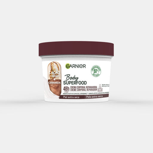 Body Superfood Crema Corporal Reparadora con Cacao y Ceramida: 380 ml - Garnier - 1