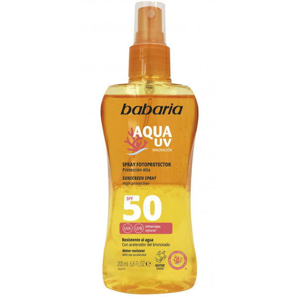 Spray Fotoprotector Aqua Uv - Babaria: SPF 50 200ML - 1