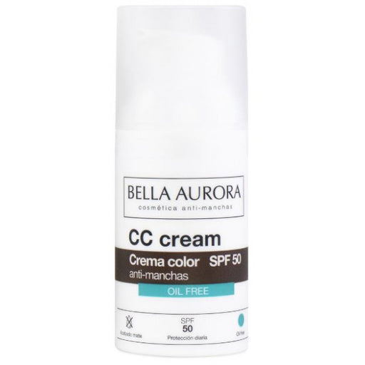 Crema con Color Antimanchas sin Aceite Spf 50+: Spf 50 30ml - Bella Aurora - 2