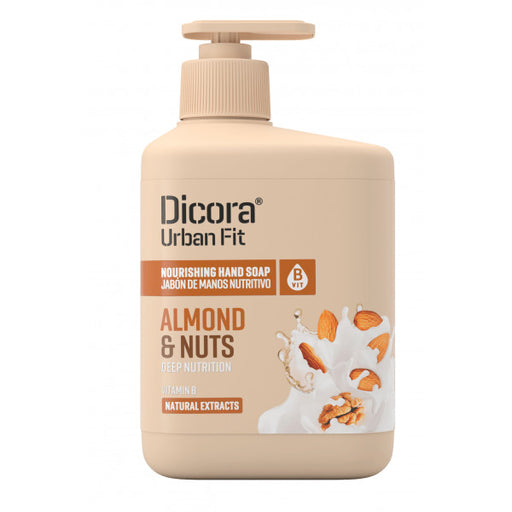 Jabón de Manos con Vitamina B, Almendra y Nuez: 500 ml - Dicora Urban Fit - 1