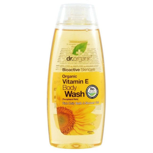 Body Wash con Vitamina E: 250 ml - Dr Organic - 1