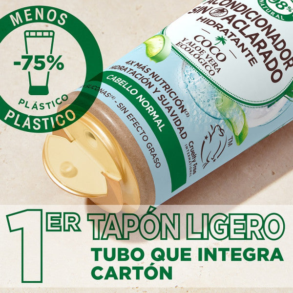 Acondicionador sin Aclarado Coco y Aloe Vera Ecológico: 200 ml - Original Remedies - Garnier - 3