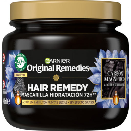 Mascarilla Hidratación de Carbón Magnético - Hair Remedy - Garnier - 1
