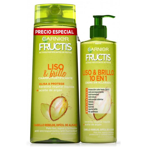 Liso y Brillo Champú y Crema de Peinado - Fructis - 1