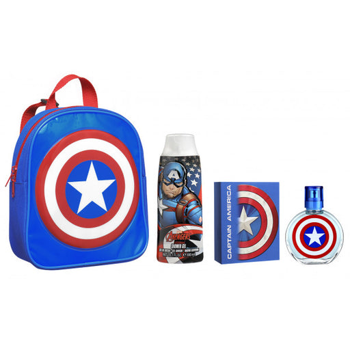 Capitán América Mochila Edt + Gel de Ducha : Set 2 Productos + Neceser - Disney - 1