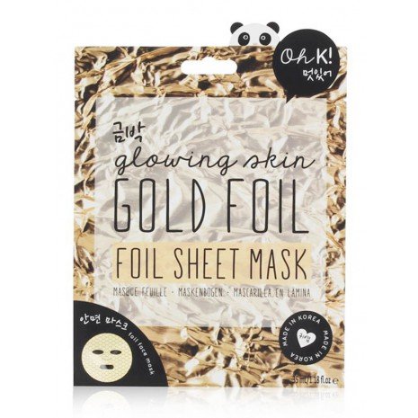 Mascarilla Facial de Hidrogel de Lámina de Oro - Gold Foil Sheet Mask - Oh K! - 1