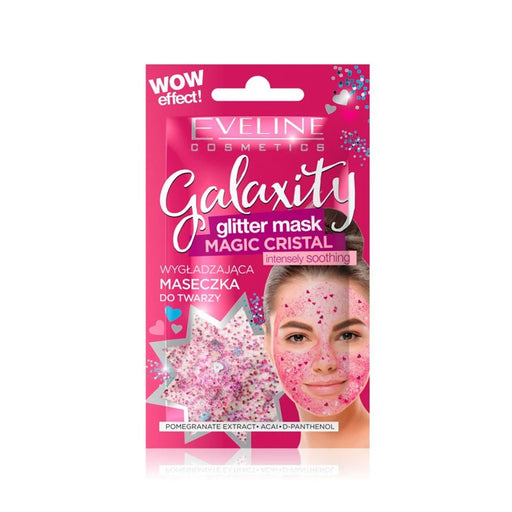 Mascarilla Facial Antiestrés - Pink Glitter Mask - Eveline - 1