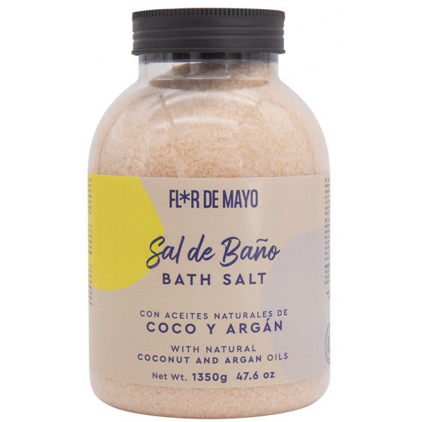 Sal de Baño Argán y Coco - Flor de Mayo: 1350 gr - 1