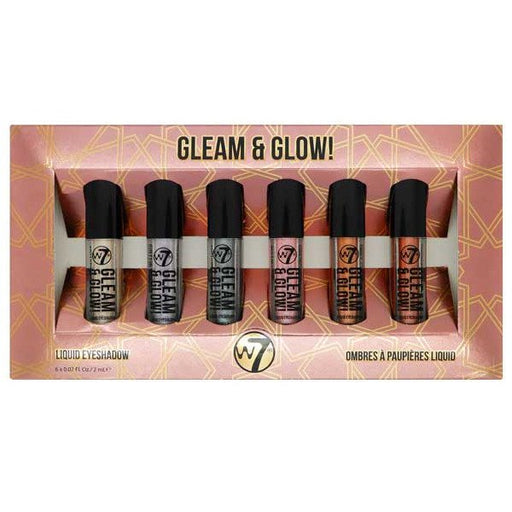 Gleam & Glow! Set de Sombras de Ojos Líquidas: Set 6 Productos - W7 - 1