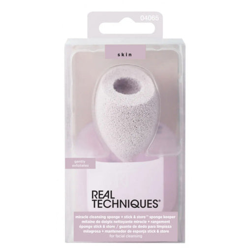 Esponja Miracle Cleansing Sponge + Stick & Store Sponge Keeper - Real Techniques - 1