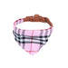 Collar Bandana de Cuadros Escocés - Hu: Rosa Pequeño - 1