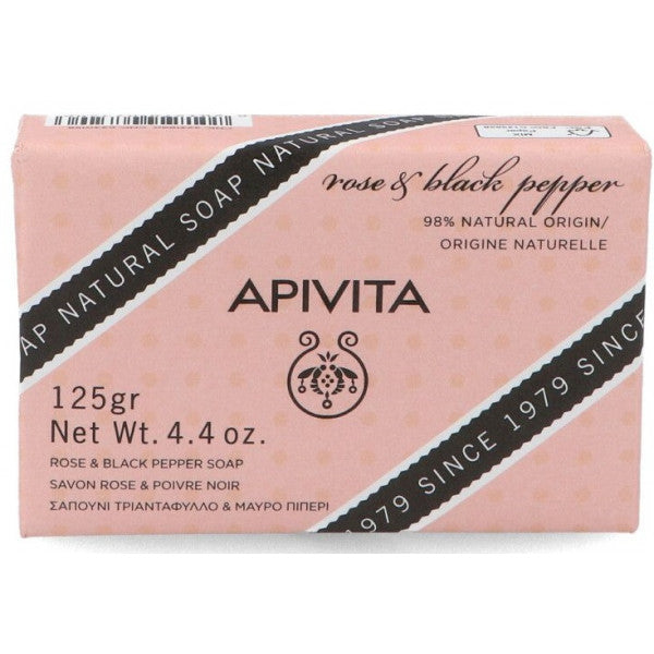 Jabón Rosa y Pimienta Negra - Apivita - 1