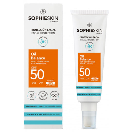 Protector Solar Facial Oil Balance Piel con Tendencia Acneica Spf 50 50ml - Sophieskin - 1