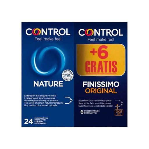 Pack Preservativos Nature + Preservativos Finissimo Original - Control - 1