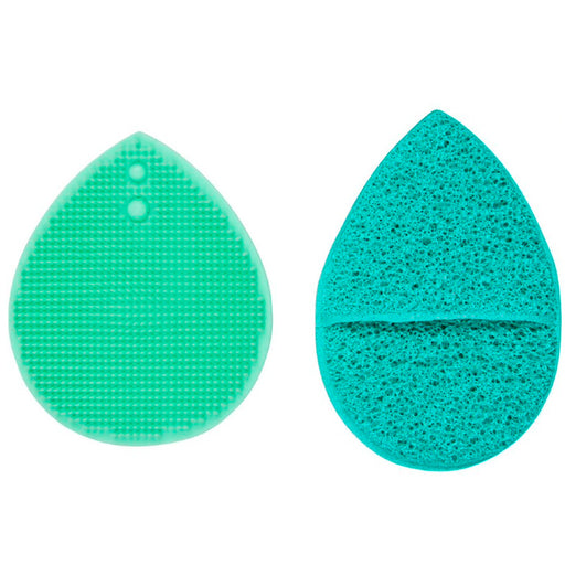 Esponja Exfoliante de Limpieza Facial - Cleansing Sponge Facial Exfoliators Duo (mint) - Cala - 1