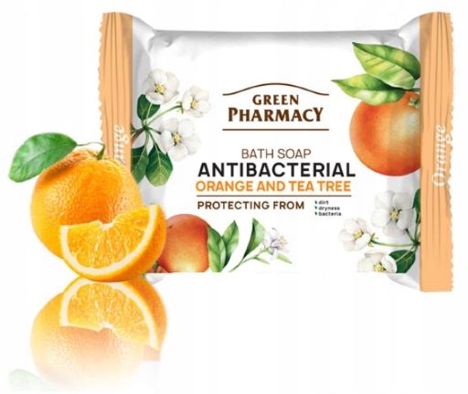 Jabón Antibacterias con Naranja y árbol de Té - Green Pharmacy - 1