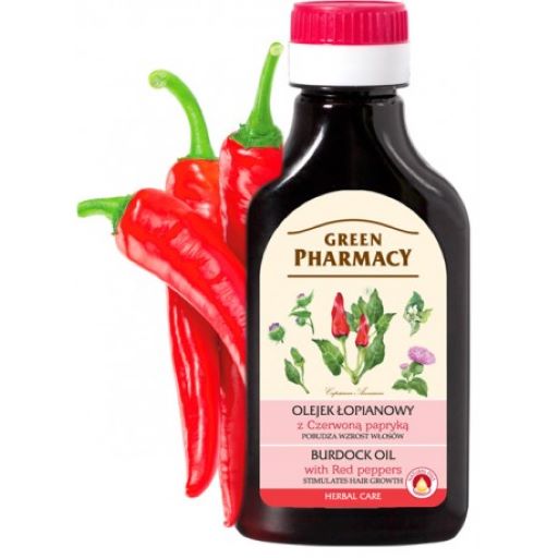 Aceite Crecimiento Bardana y Pimienta Roja - Green Pharmacy - 1