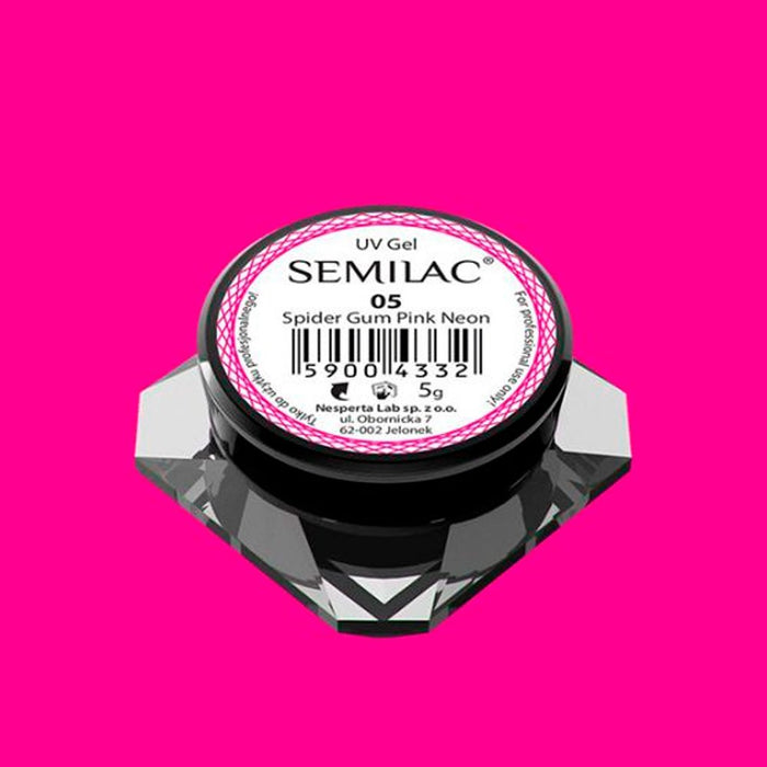Decoración Manicura Spider Gum - 05 Pink Neon - Semilac - 1