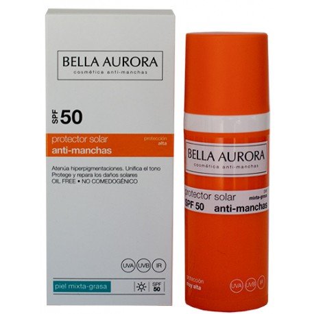 Gel Solar Spf50 Antimanchas 50 ml - Piel Mixta O Grasa - Bella Aurora - 1